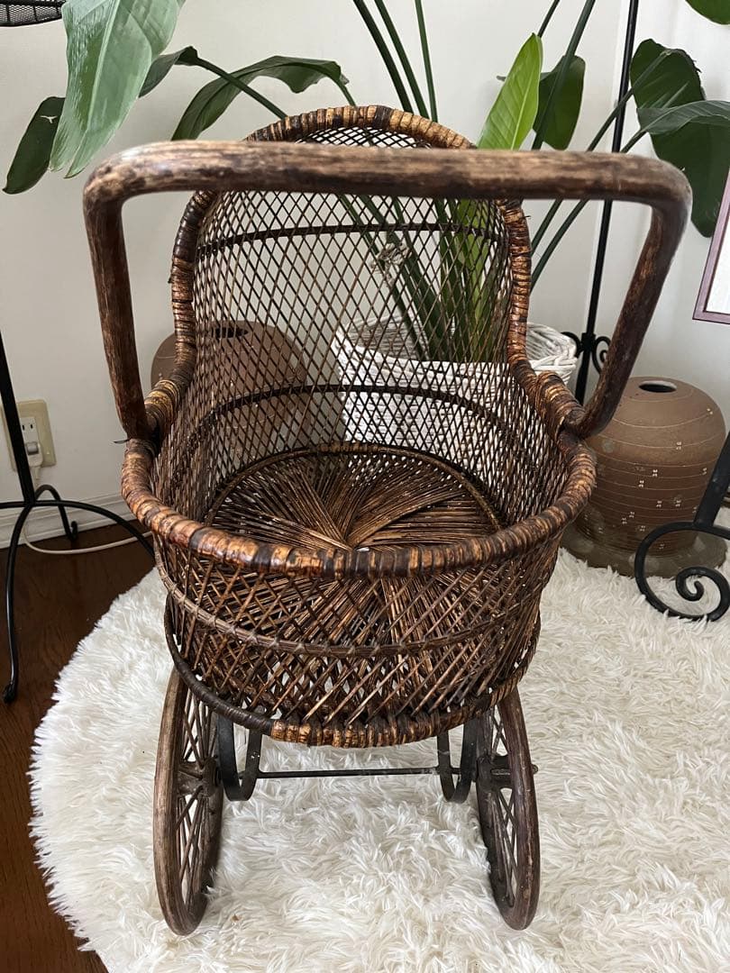 イギリスヴィンテージ 1940年 ドール乳母車 baby carriage 大