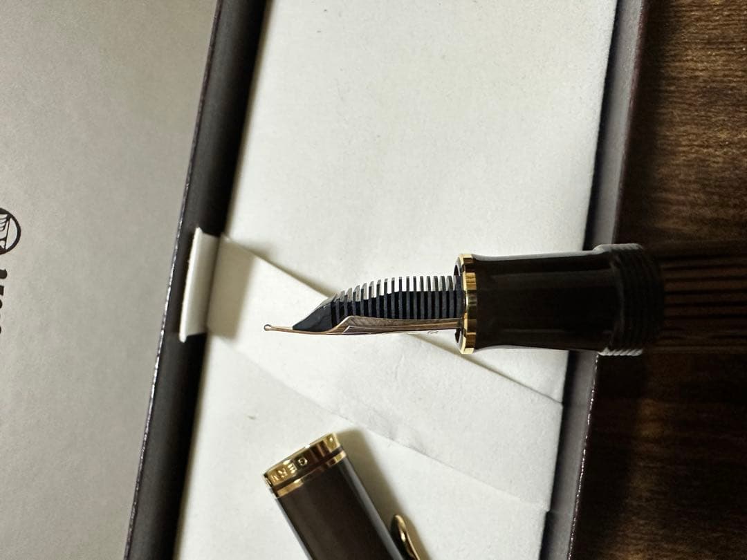 新品 ペリカン スーベレーン m800 茶縞 Fニブ