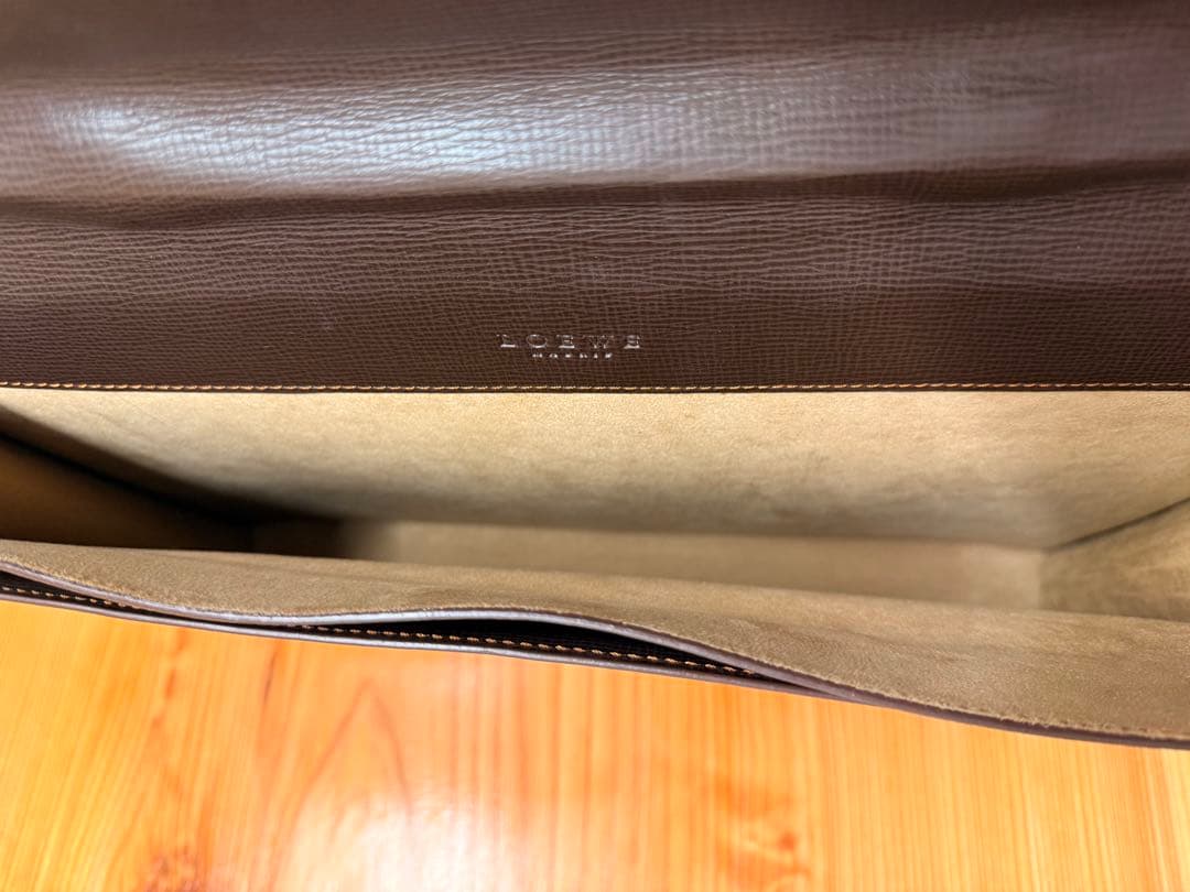 【極美品】LOEWE ロエベ アナグラム ビジネスバッグ ブリーフケースブラウン