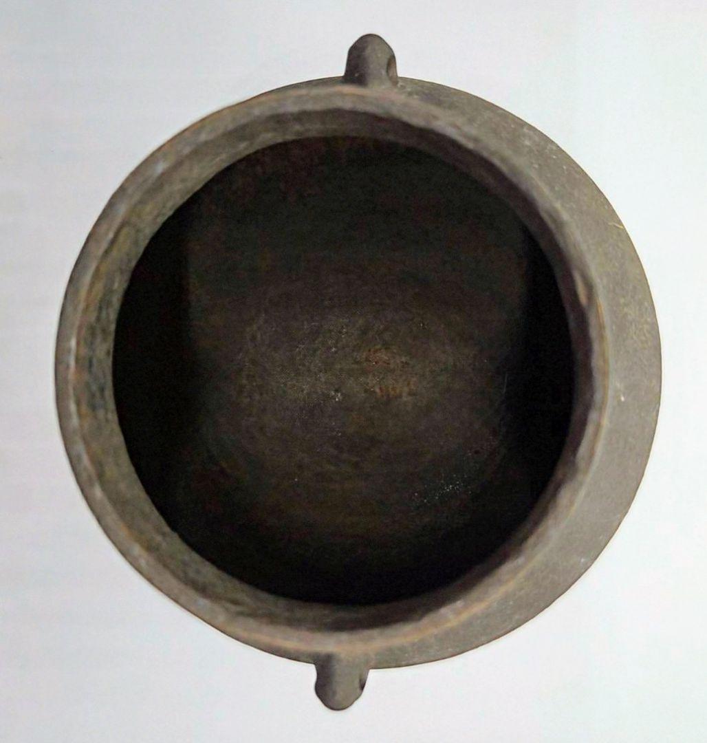 【茶道具】茶釜　鶴首釜唐銅蓋　釜師　十一代堀政弘