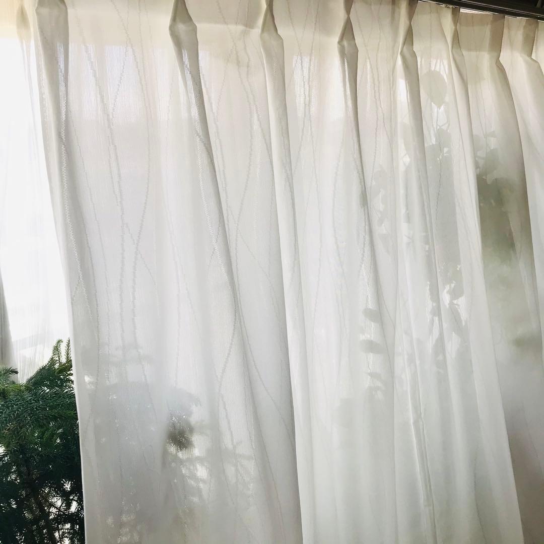 ミラーレース　カーテン　幅185cm×丈203cm2枚
