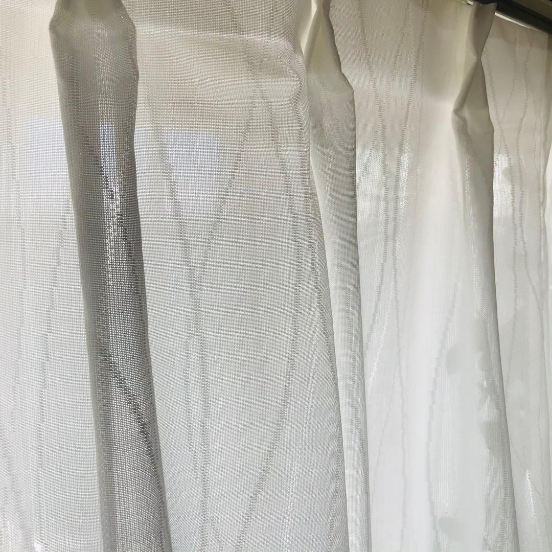 ミラーレース　カーテン　幅185cm×丈203cm2枚