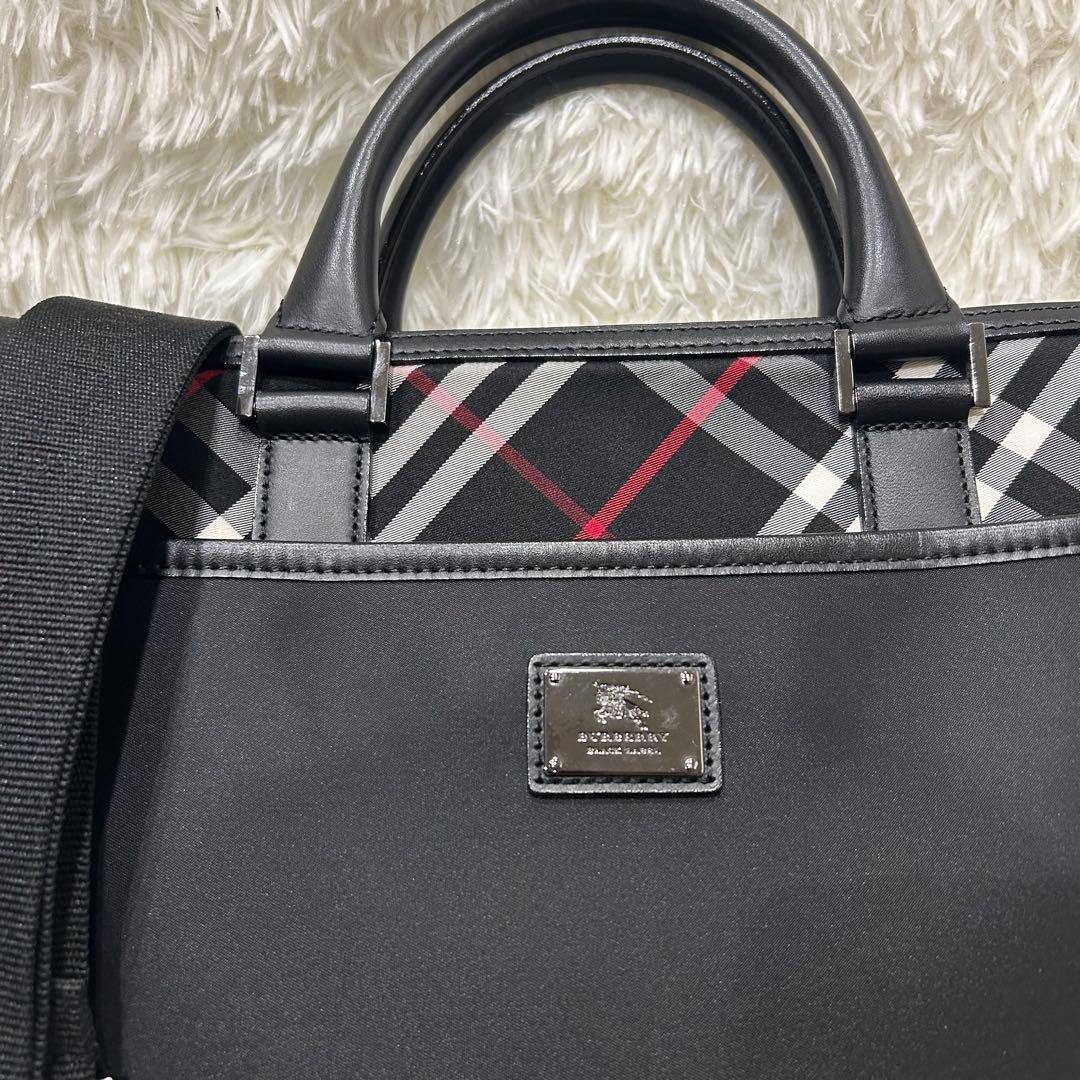 BURBERRY BLACKLABEL ビジネスバッグ ノバチェック 美品 黒