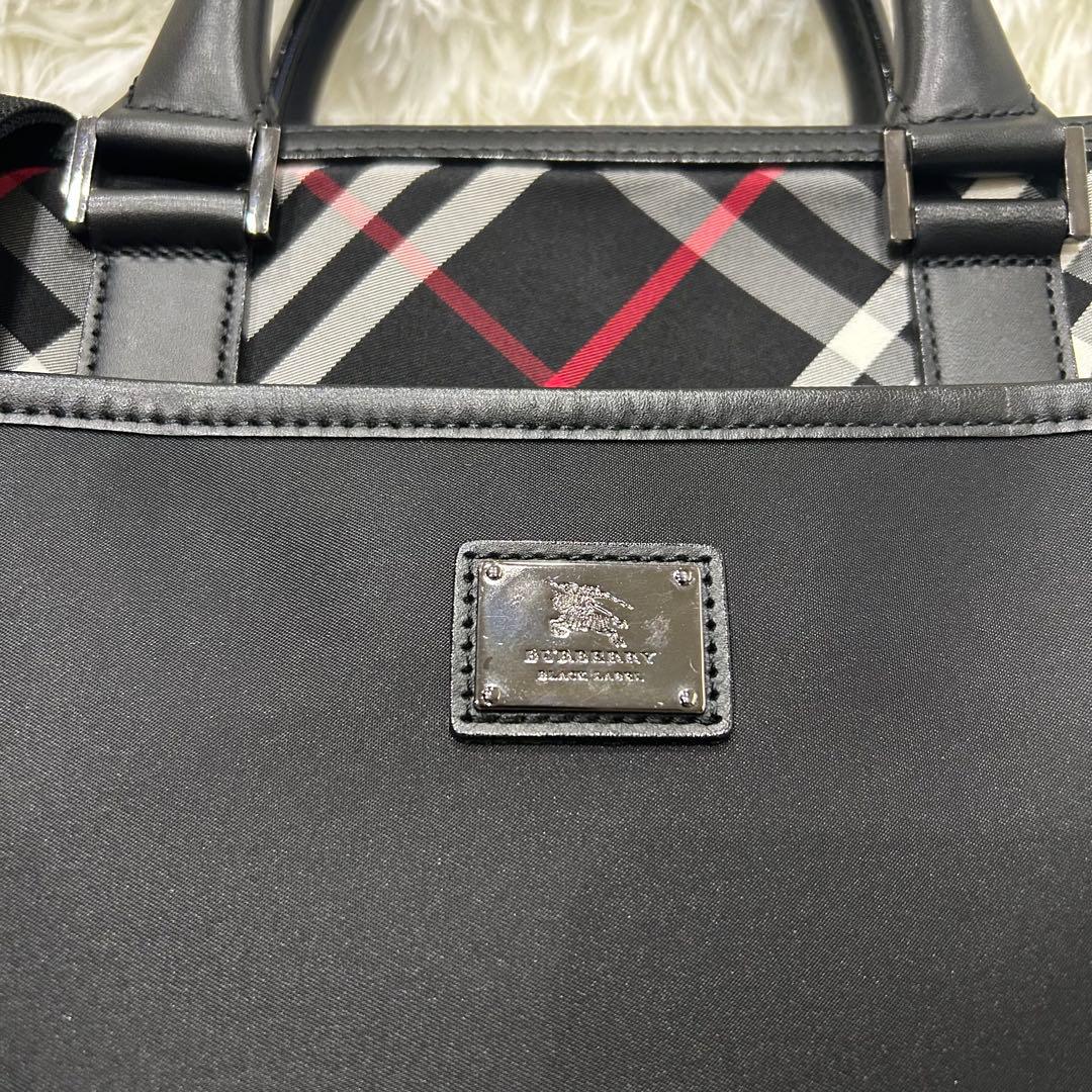 BURBERRY BLACKLABEL ビジネスバッグ ノバチェック 美品 黒