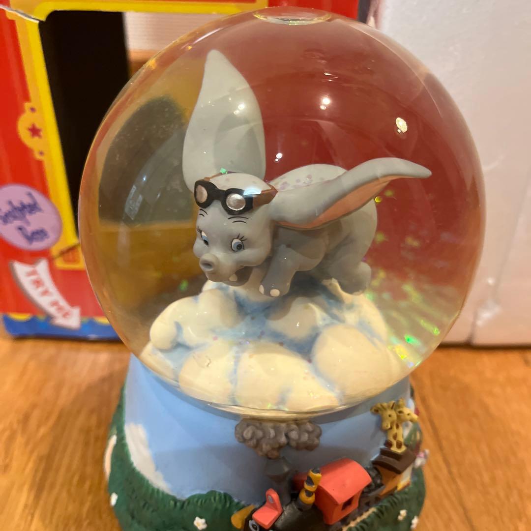 希少　エネスコ　ディズニー　ダンボ　　レトロ　オルゴール　スノードーム✳︎