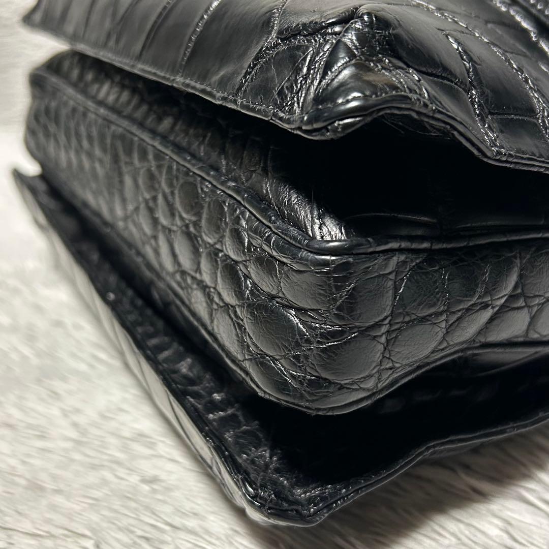 TAIRS テアーズ クロコダイル ショルダーバッグ　巾着型レザーバッグ