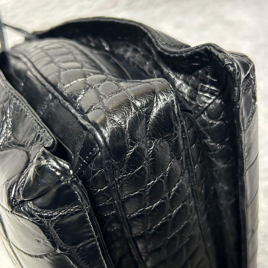 TAIRS テアーズ クロコダイル ショルダーバッグ　巾着型レザーバッグ