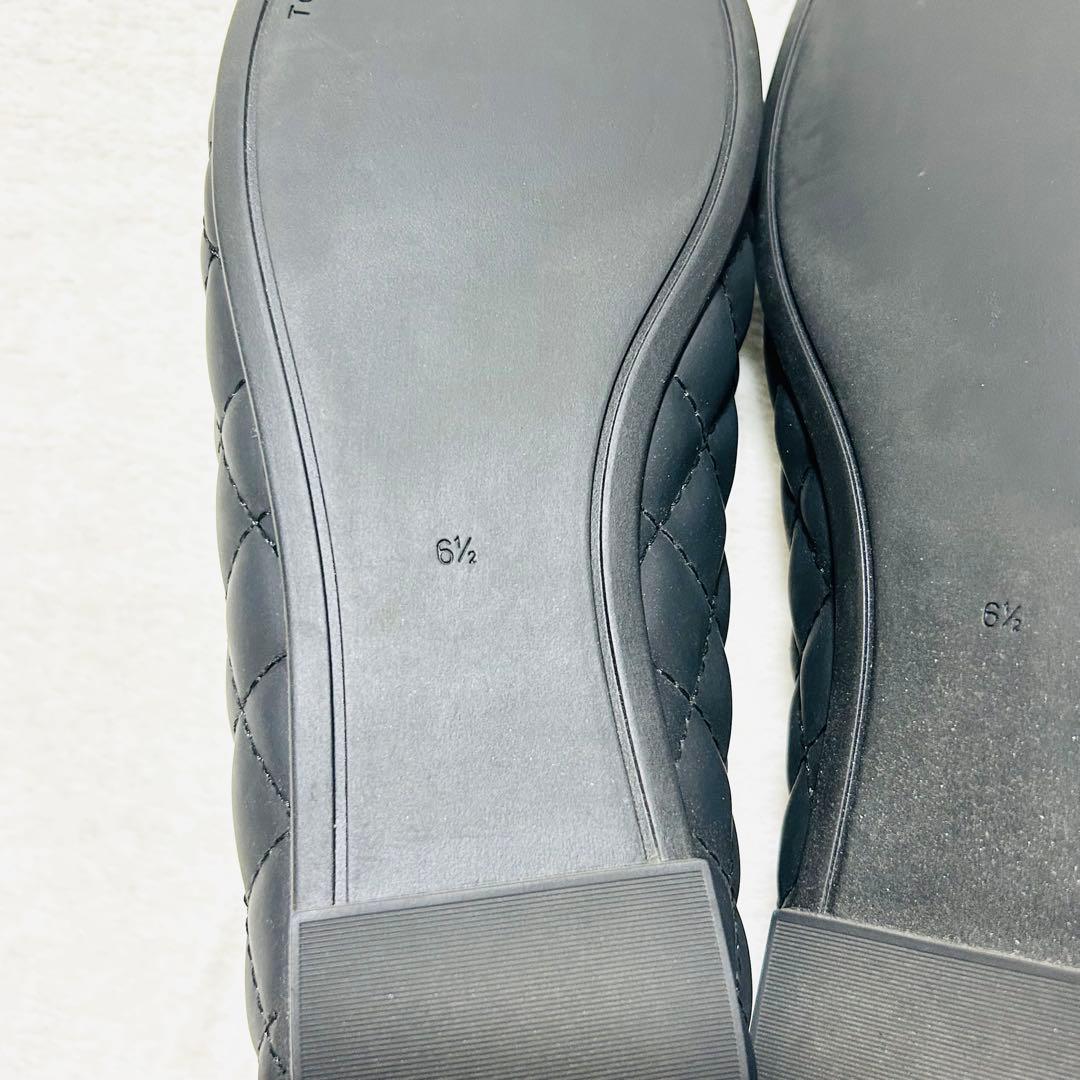 極美品✨Tory Burch キルティング フラットシューズ ブラック 23.5