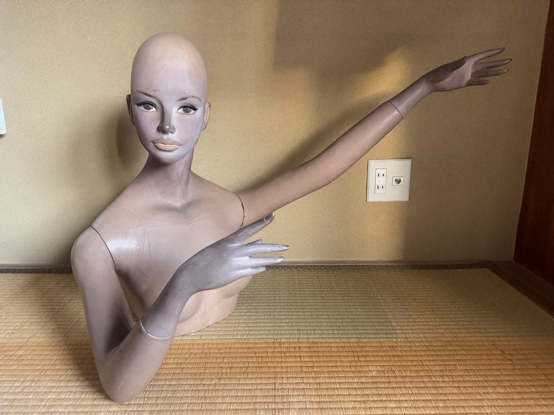 等身大 マネキン 昭和レトロ ビンテージ ディスプレイ 上半身 置物