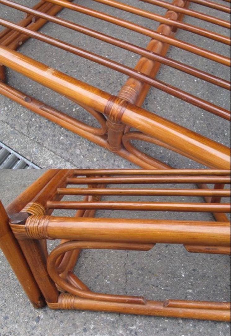 籐　ラタン　シングルベッド