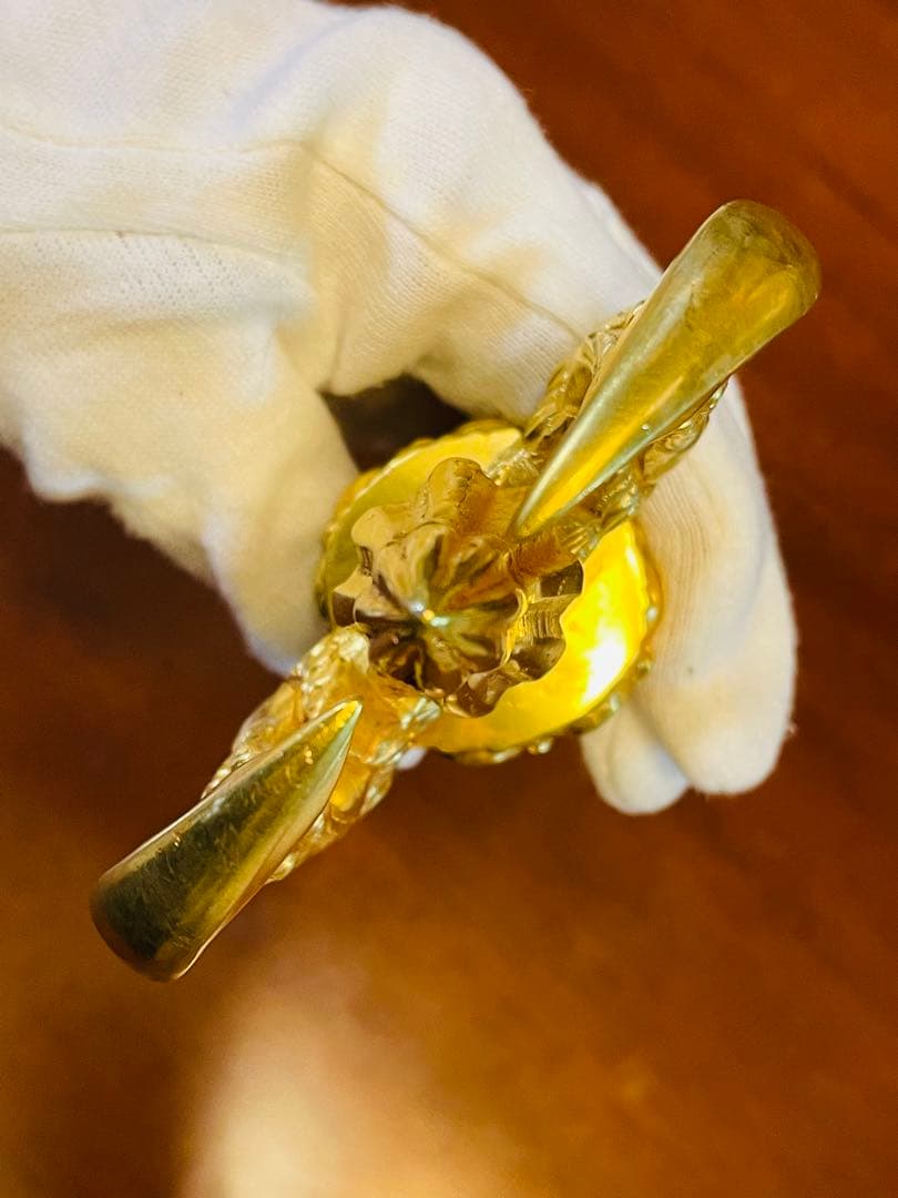 新品 未使用 法具 24金張 三鈷杵 ヴァジュラ 特大 サイズ約23㎝