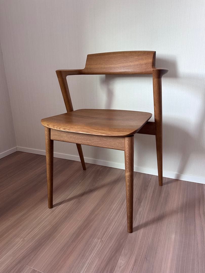 はな＊　飛騨産業 SEOTO セミアームチェア 2脚目有 N5 板座①