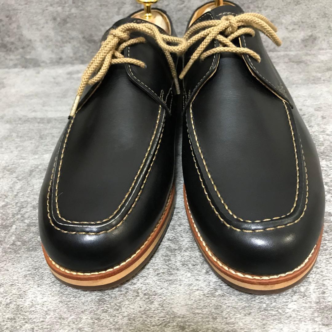 【未使用】バーバリー ロンドン モカシン レザーシューズ 25.5cm ブラック