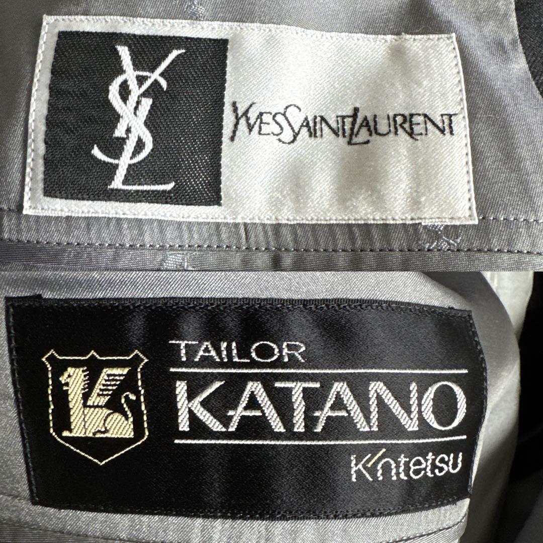 当時物　YSL イヴサンローラン セットアップ　スーツ　ダブル　グレー　y2k