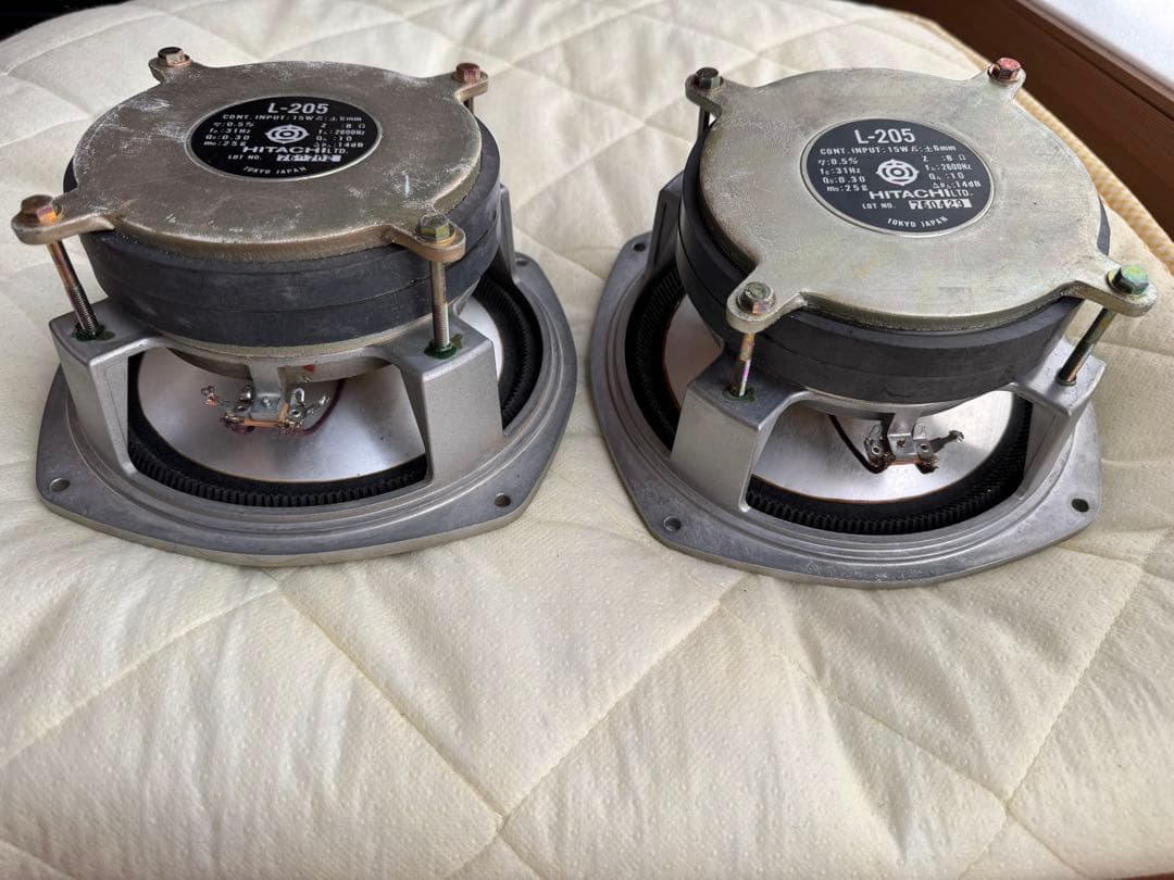 ！音出しOK！HITACHI L-205 スピーカーユニット！激レア！ペア 日立