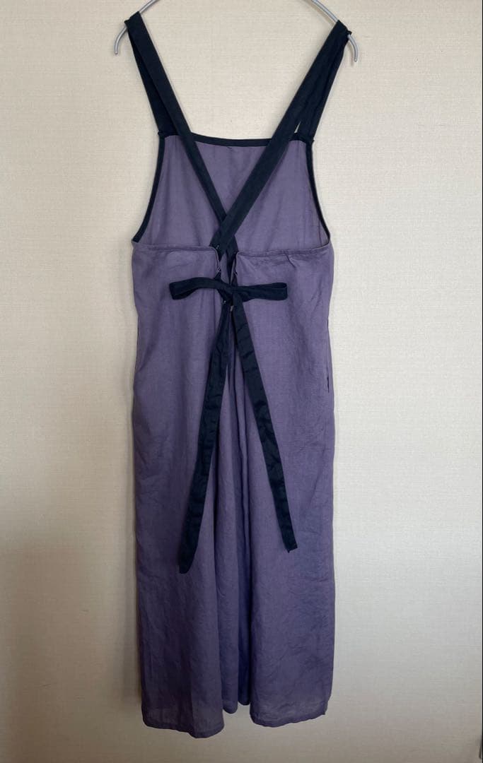 若山曜子　Fog Linen Work リネンフレアエプロン　藤色