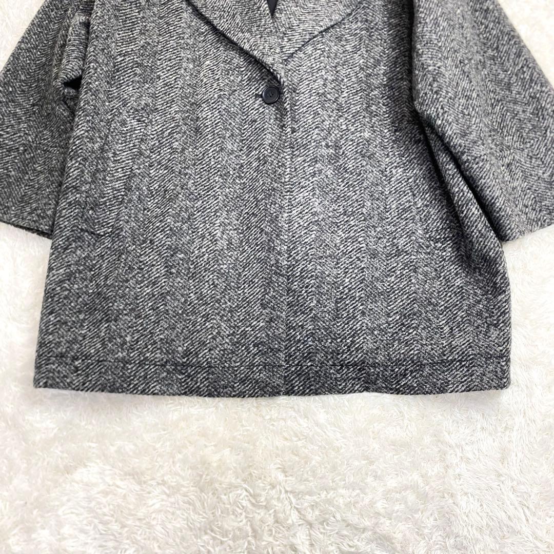 22AWスピックアンドスパン　W スライバーヘリンボーンミドルコート　Mサイズ