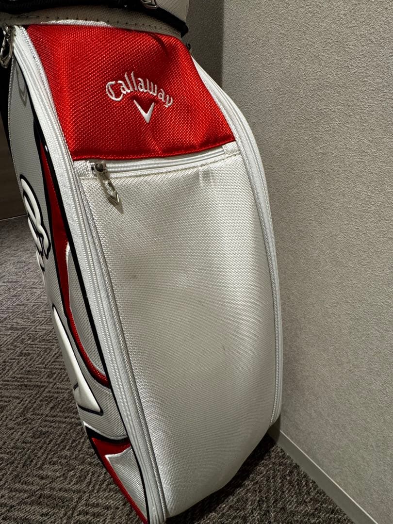 【美品/1度のみ使用】キャロウェイ Callaway キャディバッグ赤カバー付