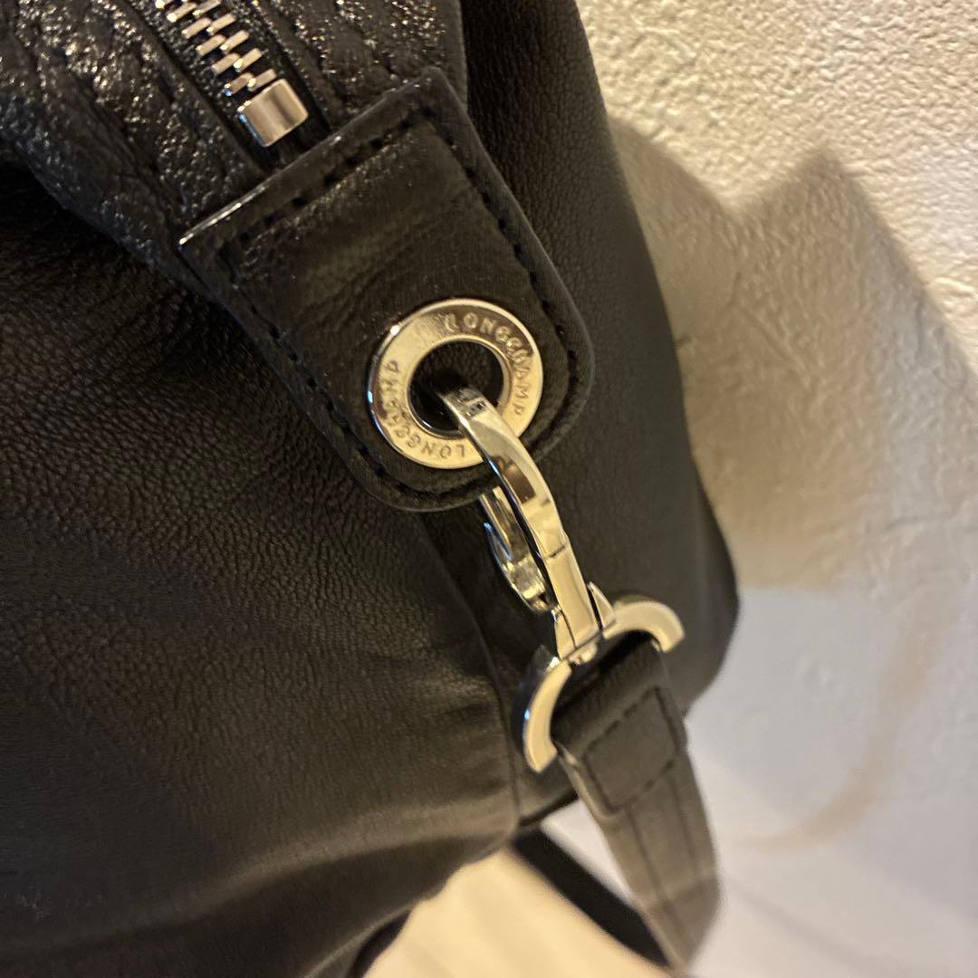 LONGCHAMP ショルダーバッグ ルプリアージュキュイール黒