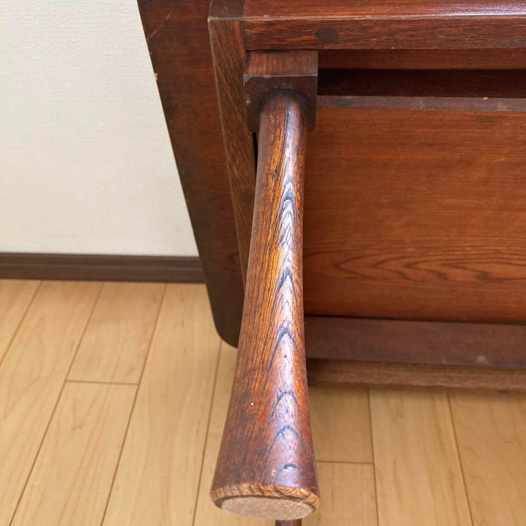 【アンティーク】一枚板 木製座卓 長方形 ブラウン シンプルデザイン