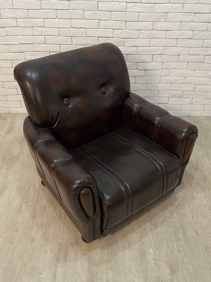 【東京都内23区配送無料】昭和レトロ　ふかふか　1人がけソファー　超美品