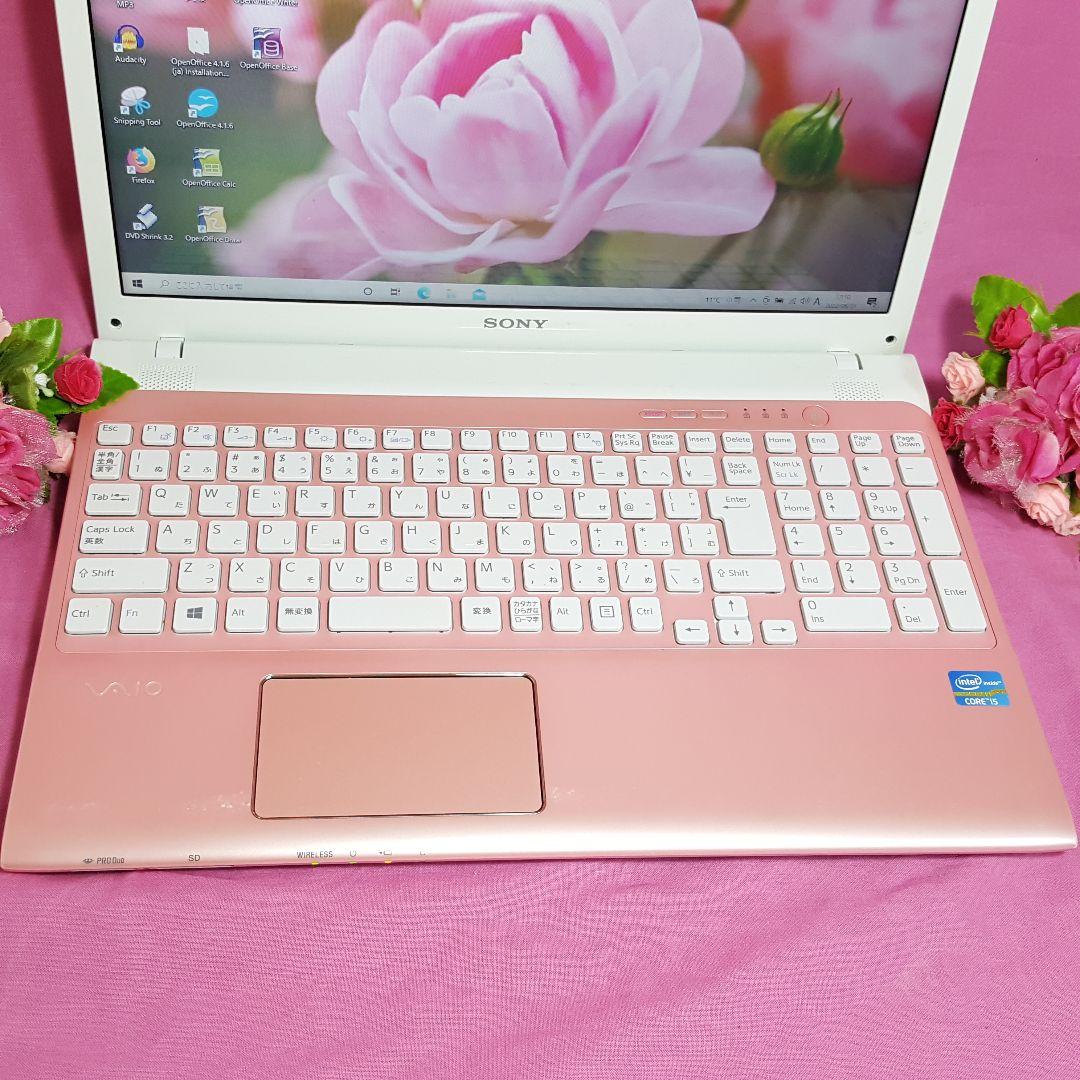 極上★ピンクバイオ★新WIN11★Corei7★新品SSD512G★メモリ8G★