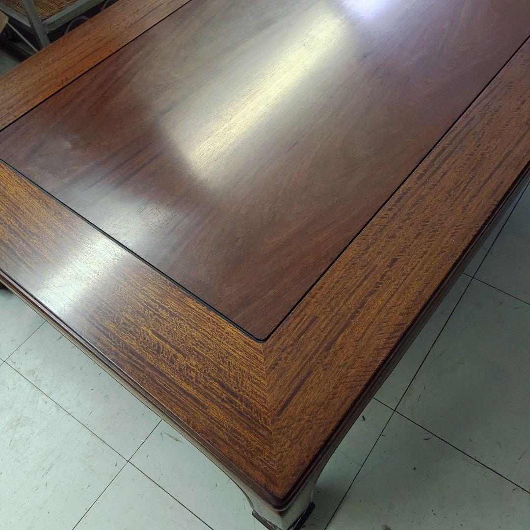 中森喜三郎作 座卓 花梨 天然木 座敷机 ローテーブル 作家物 伝統工芸 漆塗り