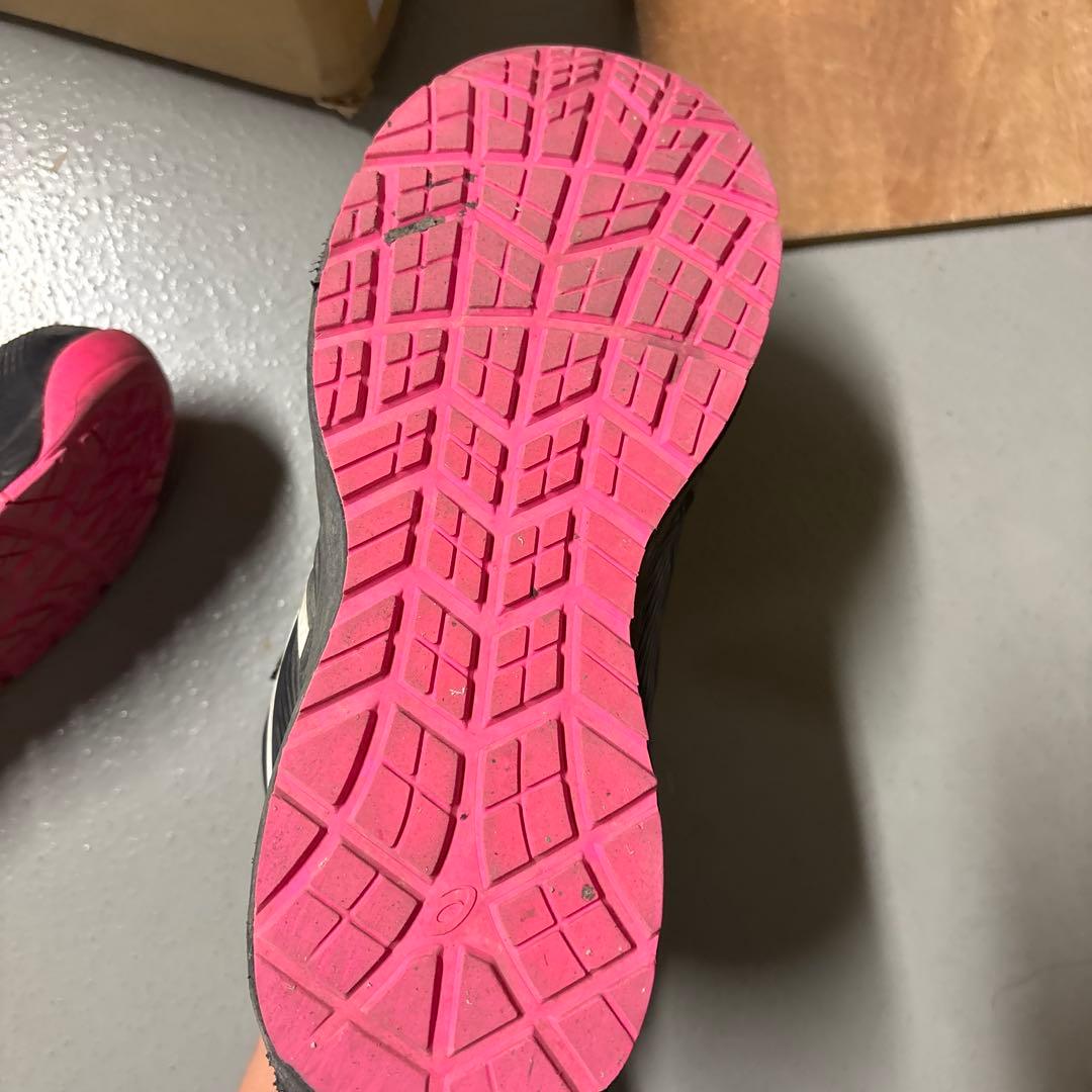 asics ハイカット安全靴 黒/ピンク