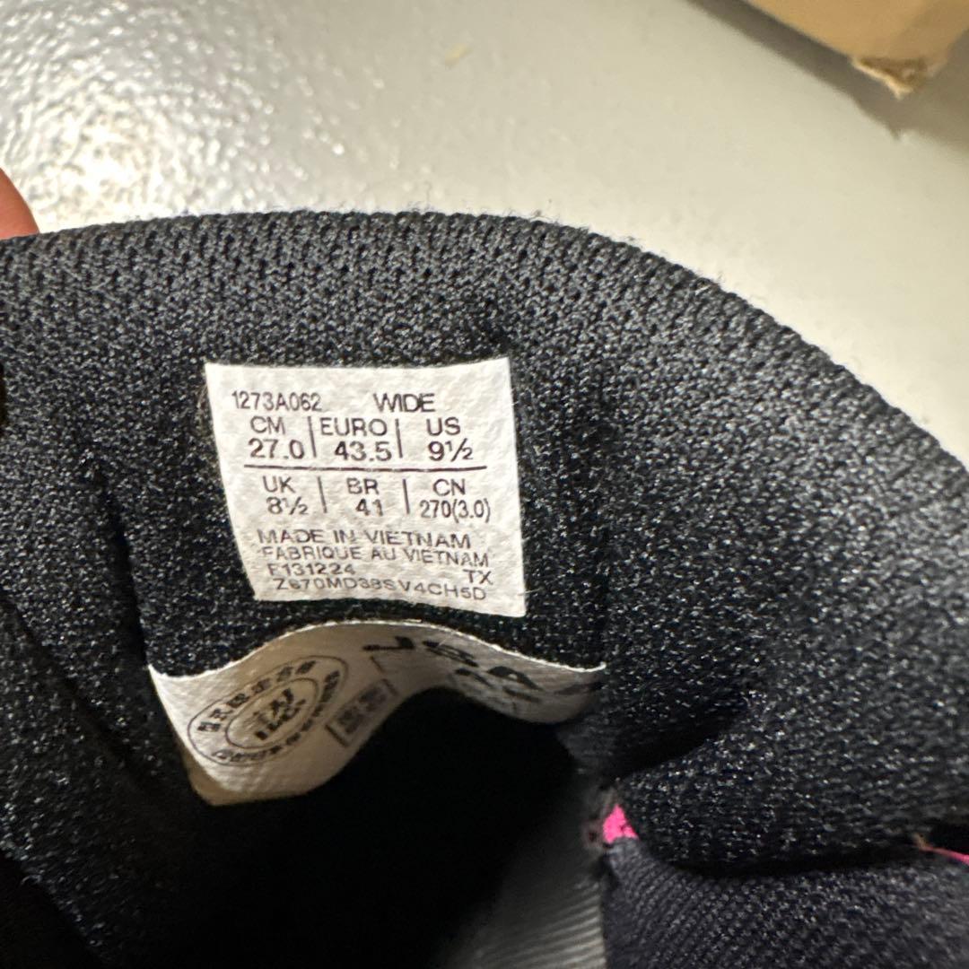 asics ハイカット安全靴 黒/ピンク