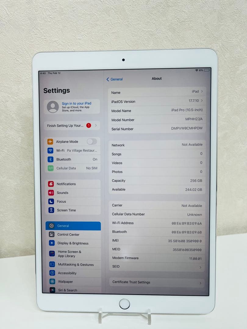 Apple iPad Pro 10.5インチ 256GB シルバー