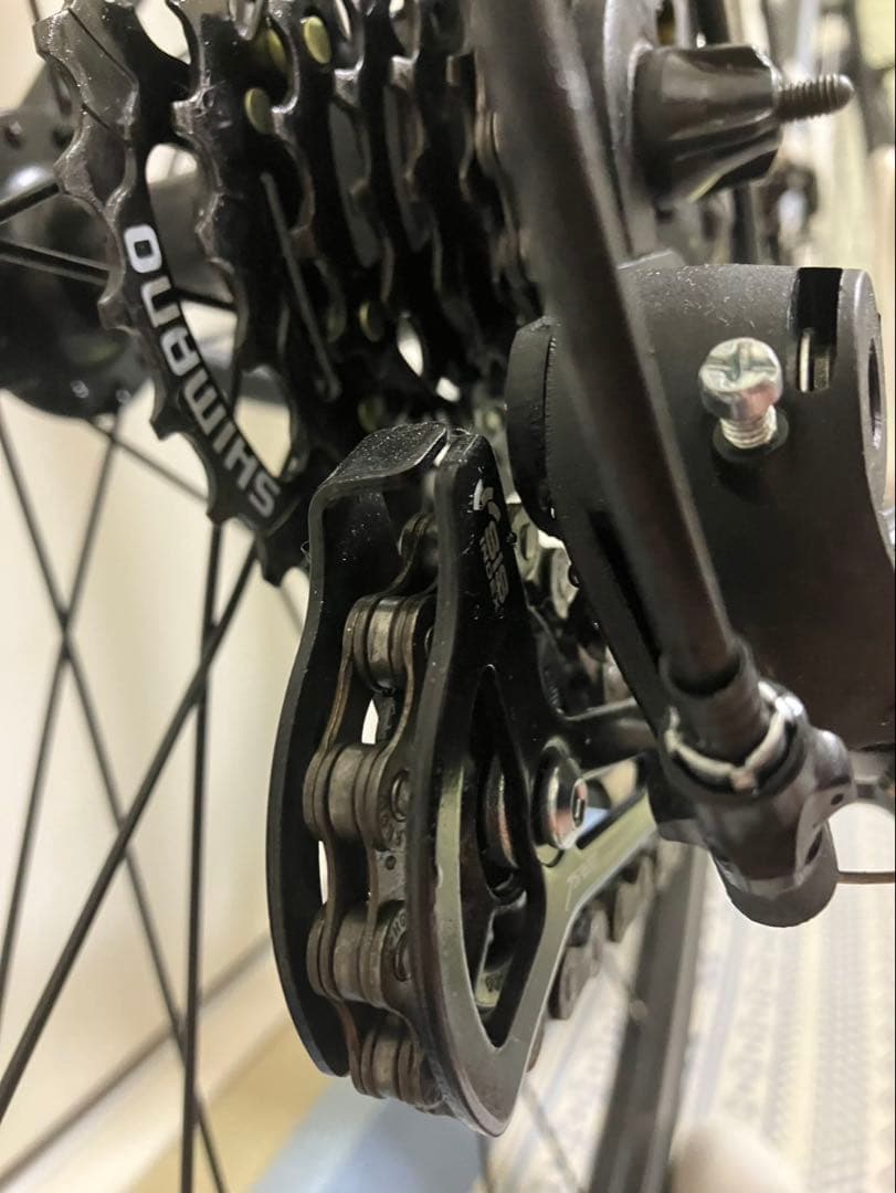 Panasonic 黒 クロモリ ロードバイク 700C