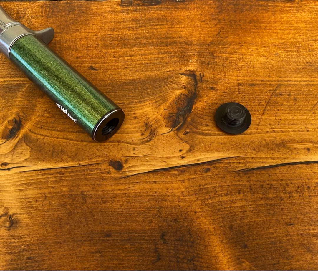 超コンパクト　トラウトロッド　5ft ベイトロッド グリーン　渓流釣り　テレスコ