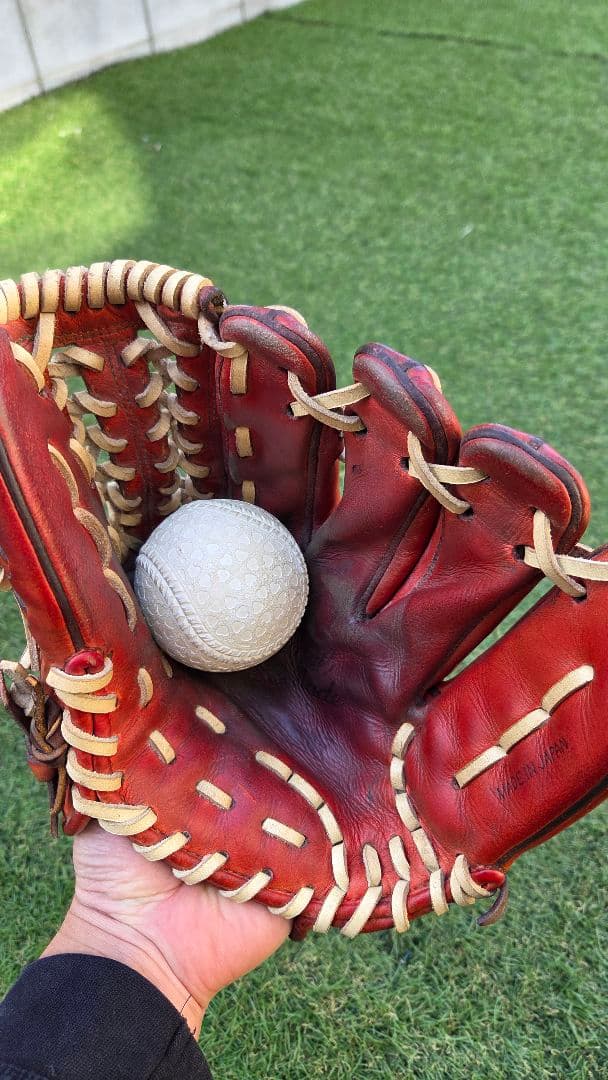 最終値下げSSK レッド 硬式グローブ 右投げ用