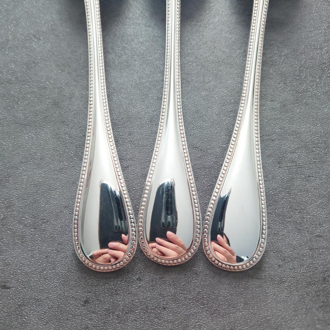 極希少 美品 クリストフル パール ソーススプーン 3点