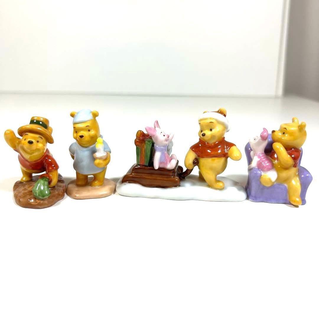 千趣会　ベルメゾン　くまのプーさん 陶器製 置物 ミニチュア フィギュア