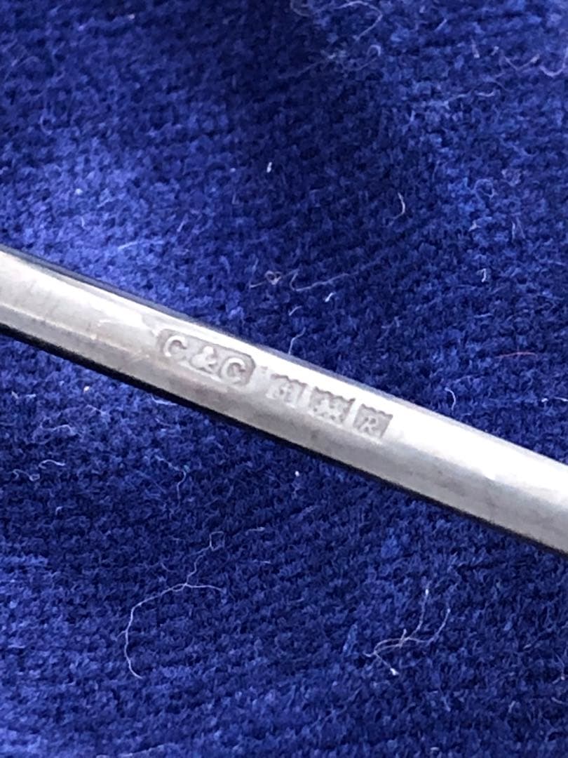 ビンテージ　純銀製　C&C スプーン　8本セット　コーヒービーンズ　シルバー　銀