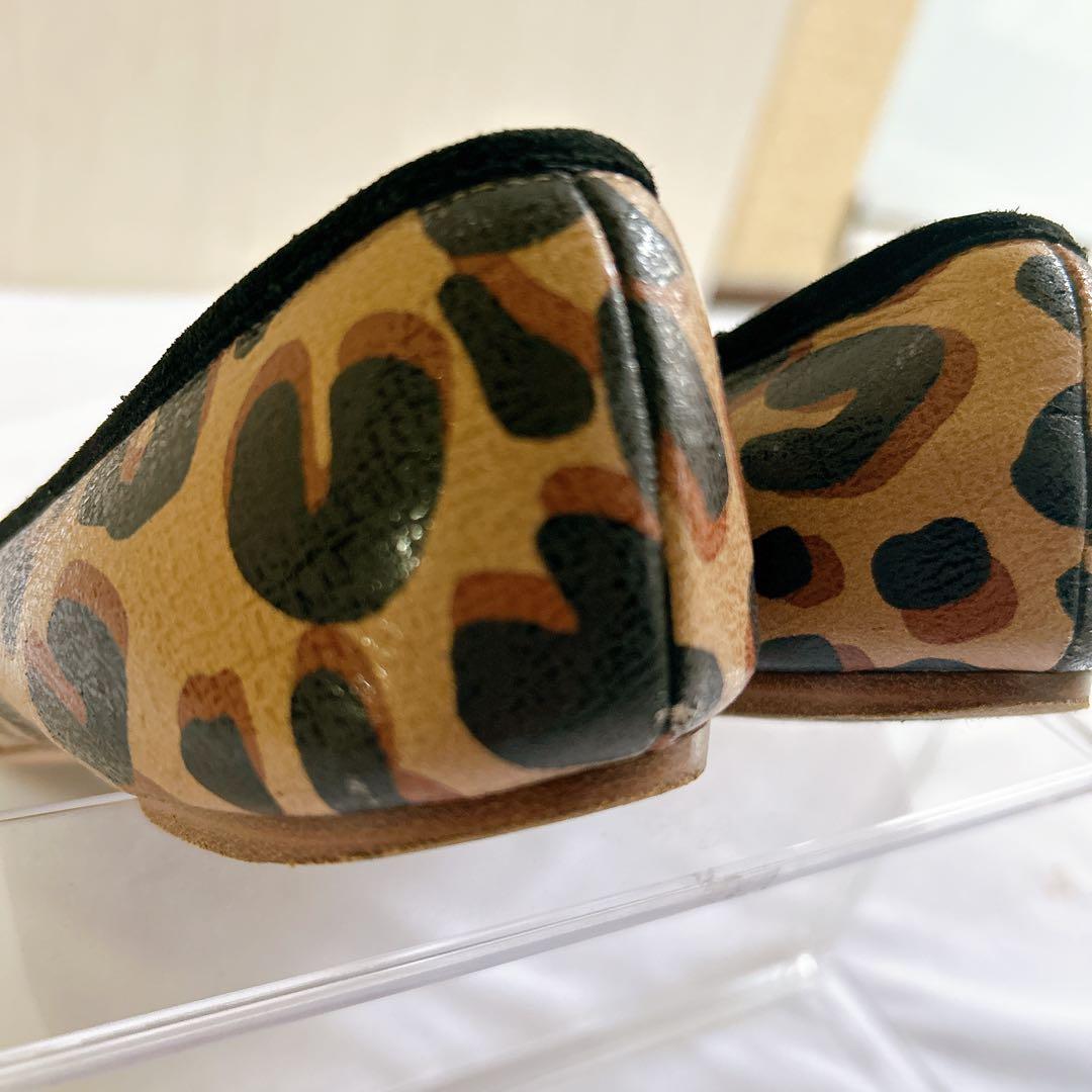 ルイヴィトンLOUISVUITTONフラットシューズ レオパード36 23cm