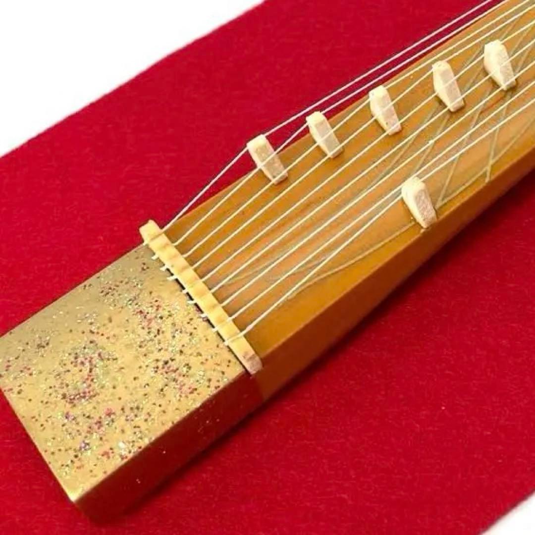 ひな祭り　桃の節句　雛道具　花柄びわ&お琴貝セット