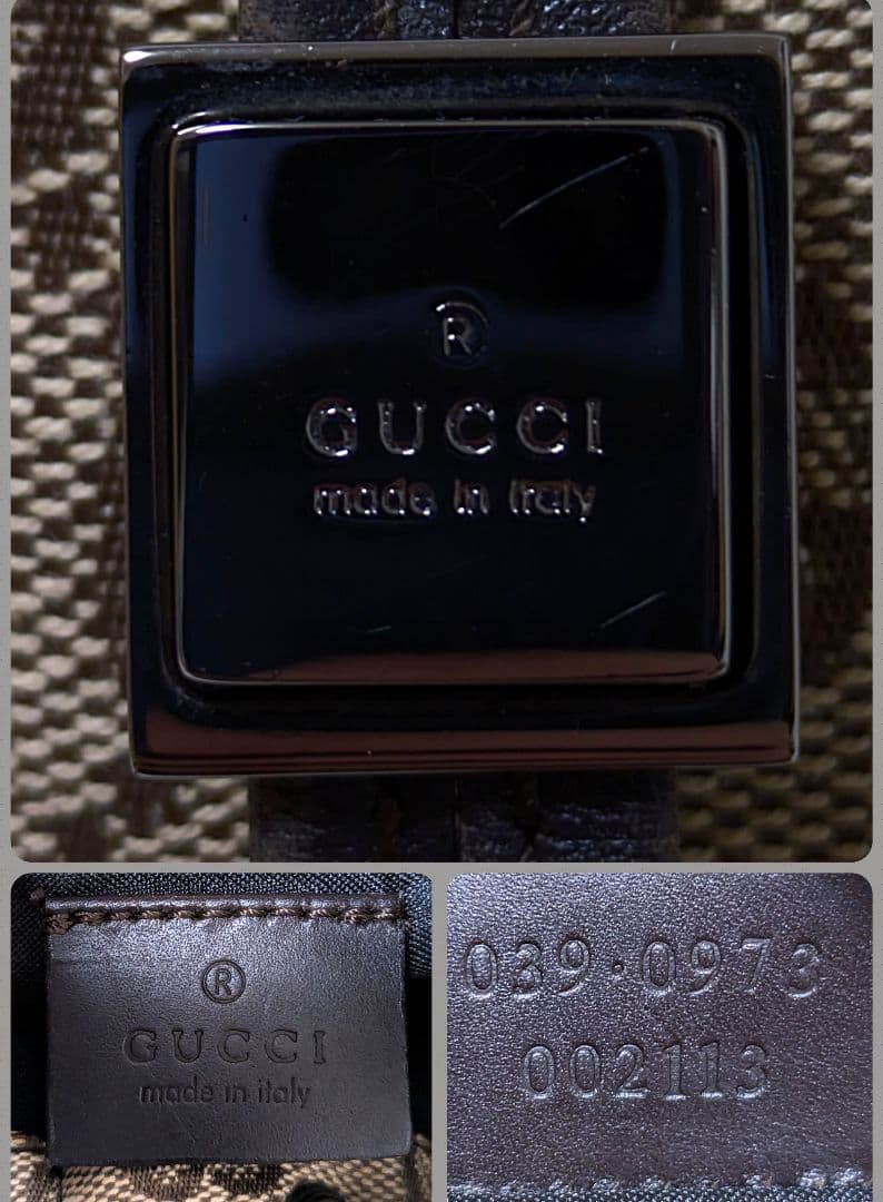 極美品 GUCCI ハンドバッグ ミニバッグ GG キャンバス レザー 手持ち