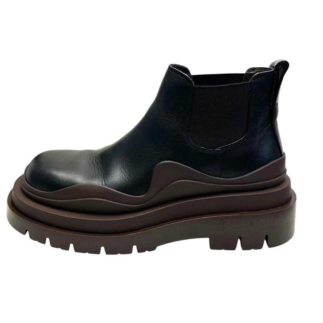 BOTTEGA VENETA ボッテガヴェネタ ブーツ サイドゴア 厚底　黒茶