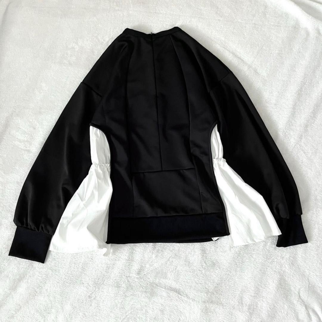 UN3D. シャツドッキングトップ　ブラック　黒　アンスリード　スウェット　長袖