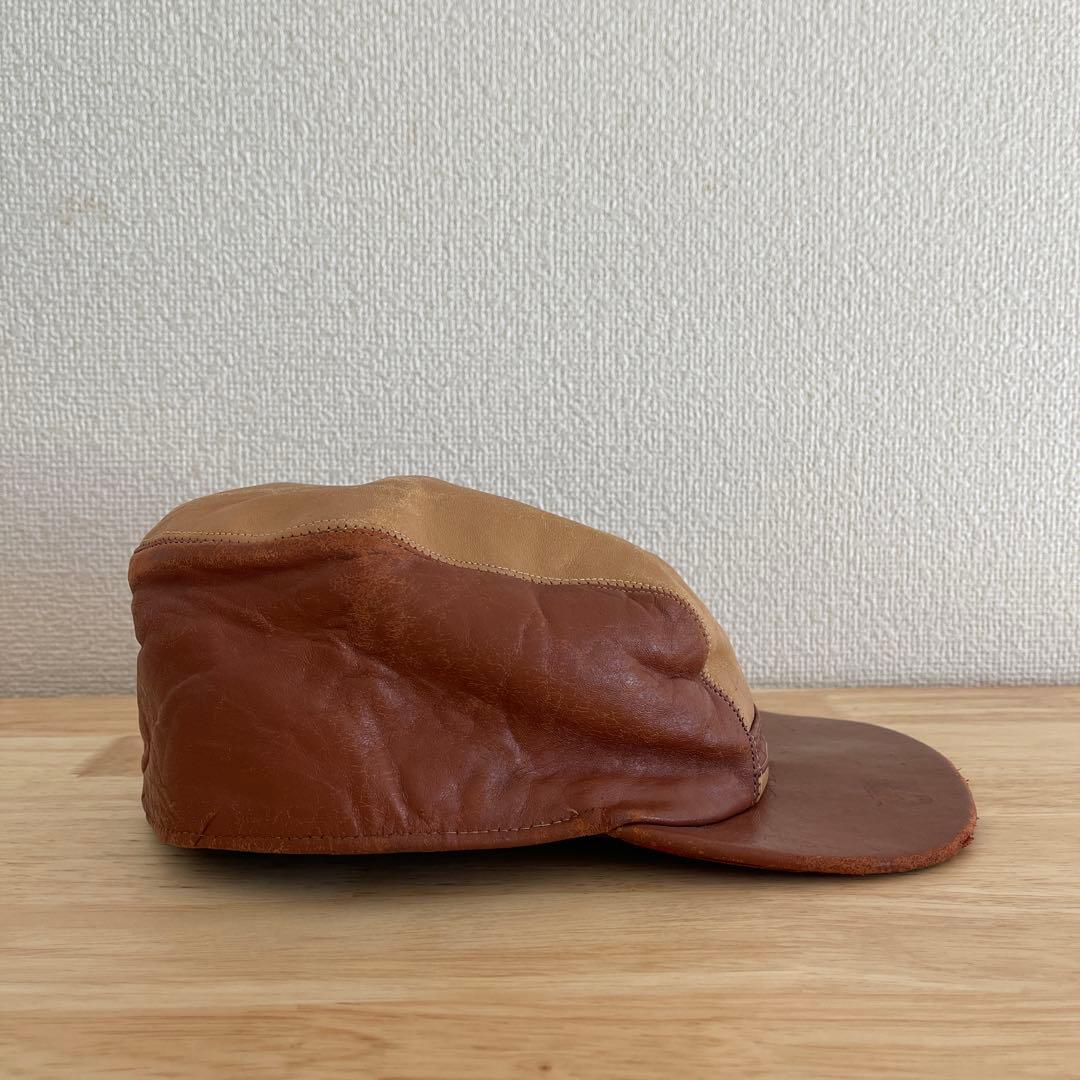 希少　50's レザー　キャップ