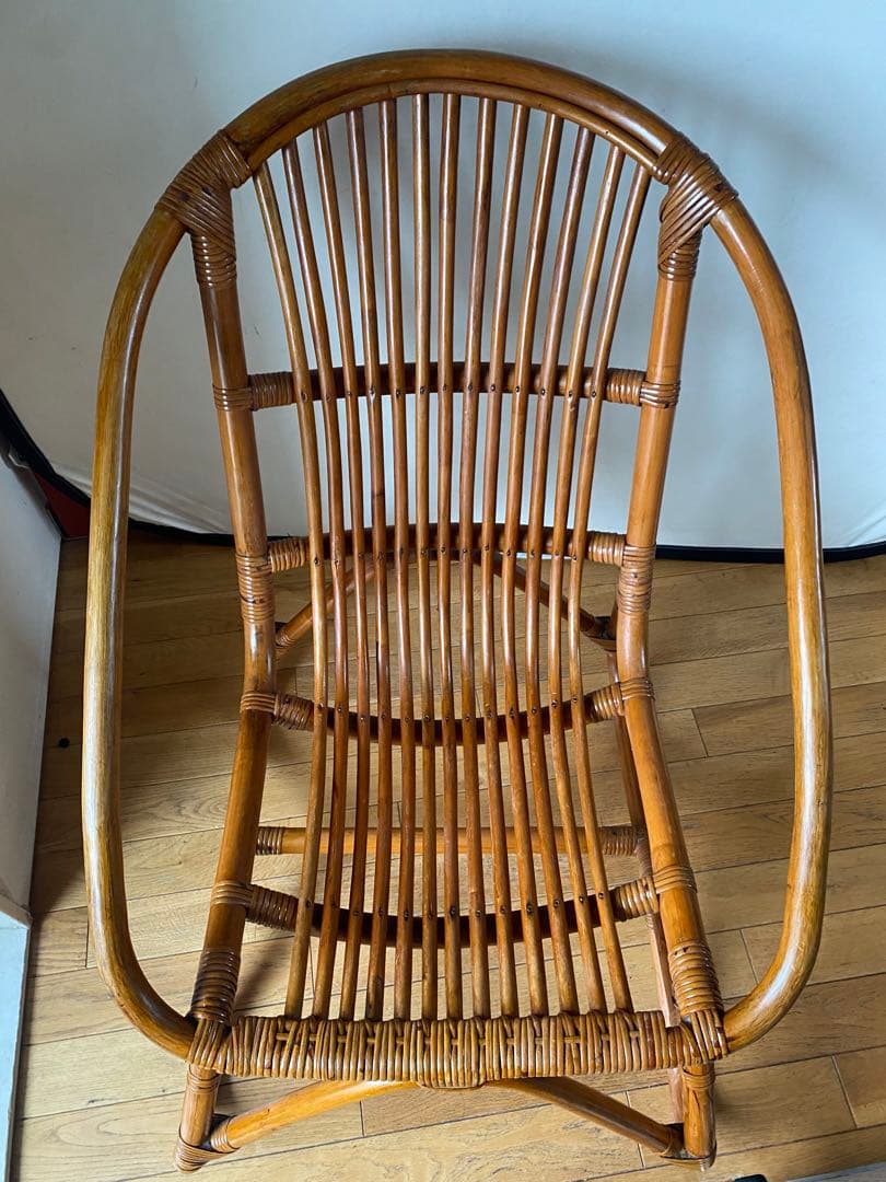 70s 80s ヴィンテージ ラタン チェア　希少　昭和 椅子 レトロ アジアン