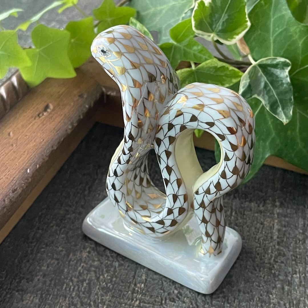 HEREND ゾディアック　十二支フィギュリン　金　2013年 ヘビ