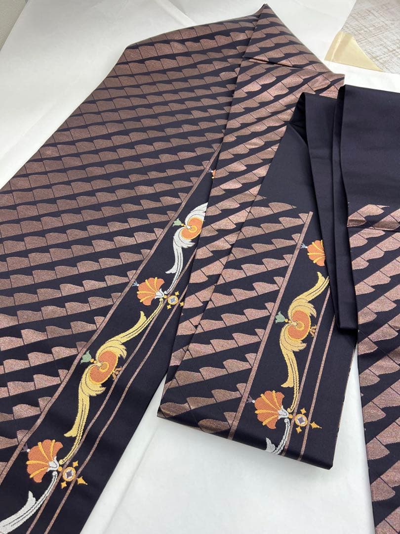 Yukiko様　　　　　　正絹　9寸名古屋帯　モダン幾何学