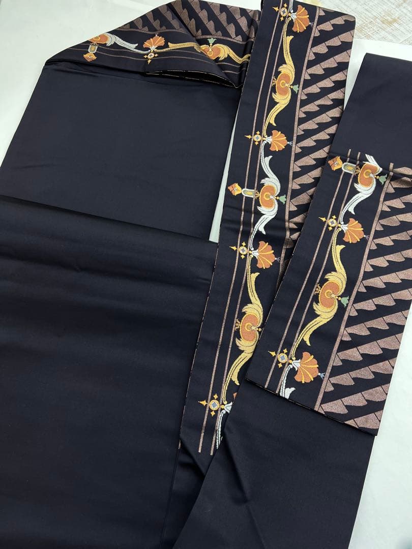 Yukiko様　　　　　　正絹　9寸名古屋帯　モダン幾何学