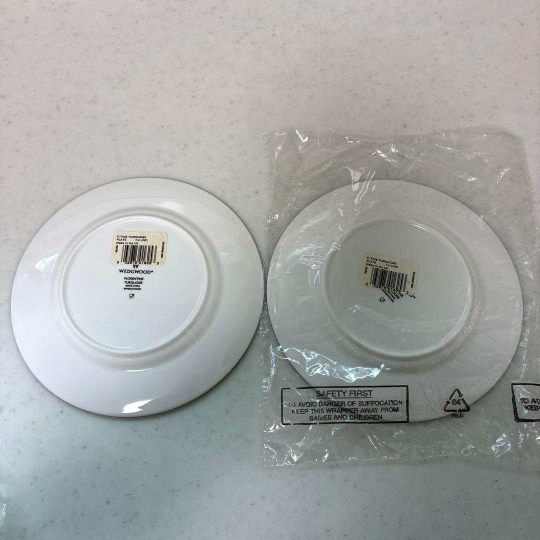 【箱付・未使用品】ウェッジウッド　フロレンティーンターコイズ　デザート７点セット