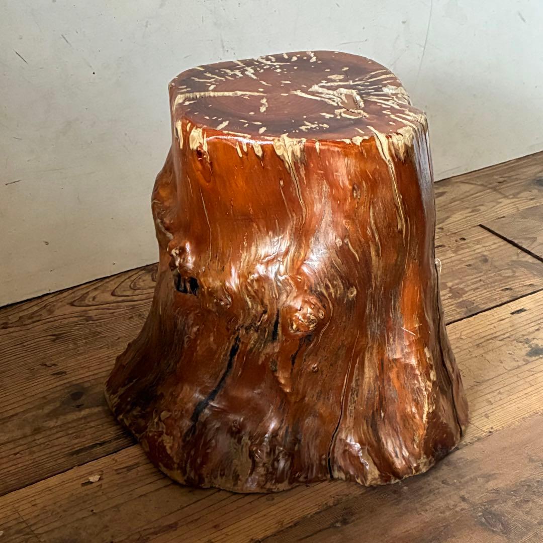 ヴィンテージ 天然木 切り株 根張り スツール プランター サイドテーブル