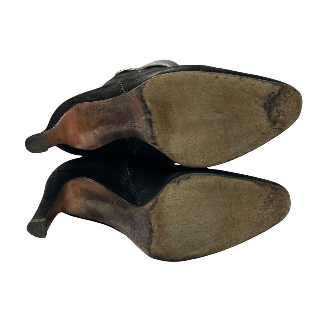 GUCCI 2005FW GGベルト スエードブーツ