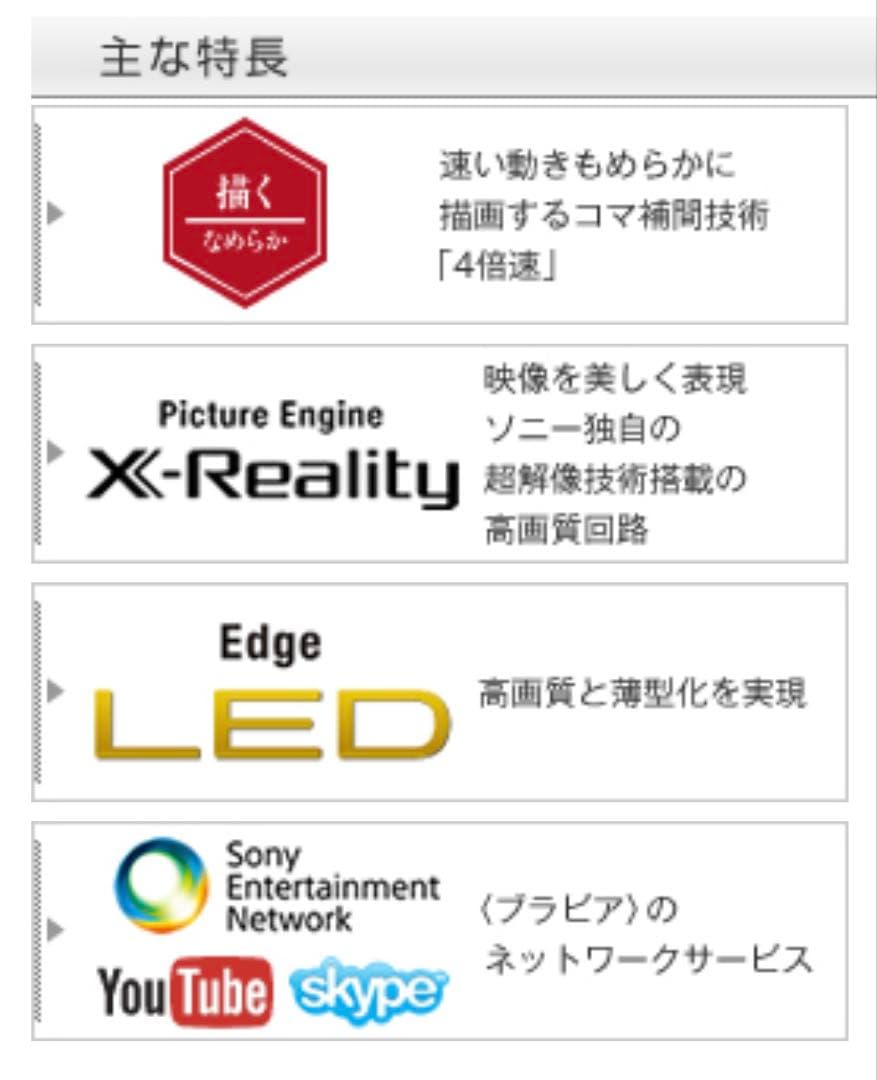 40型　SONY BRAVIA 液晶テレビ KDL-40EX750 2012年